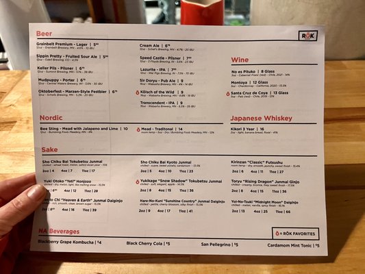 Menu photo 4 ROK Saint Paul, MN