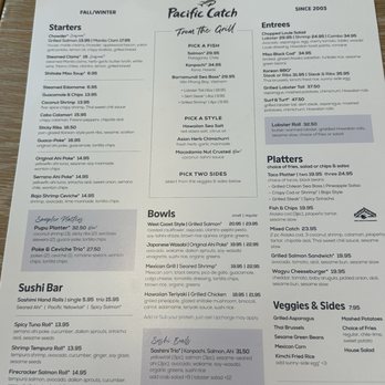 Pacific Catch - Menu - Seafood Near Me - San Francisco, California Pacific Catch - Menu - Seafood Near Me - San Francisco, California