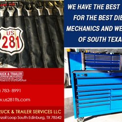 The US 281 family provides latest tools and equipment to it's diesel mechanics at their truck repair shop in Edinburg Texas