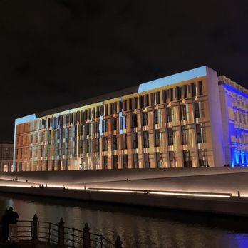 Humboldt Forum - East side of building lit up during Festival of Lights October 2024 - Landmarks & Historical Buildings Near Me - Berlin, BE