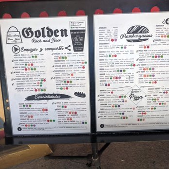 Golden - El menú - Beer Bar Near Me - Burgos, BU