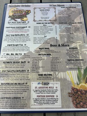 Menu photo 3 The Conch House Restaurant Saint Augustine, FL