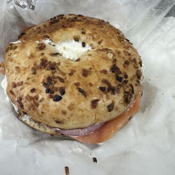 SDK’s Cafe and Coffee - Bagel Lox on an onion bagel - Coffee & Tea Near Me - McDonough, Georgia