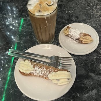 Caffe Palermo - Plain Cannoli, Hazelnut Cannoli, Iced Latte - Bakeries Near Me - New York, New York Caffe Palermo - Plain Cannoli, Hazelnut Cannoli, Iced Latte - Bakeries Near Me - New York, New York