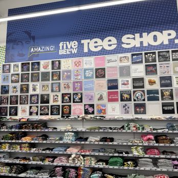 Five Below - Tshirt wall - Discount Store Near Me - Northridge, California