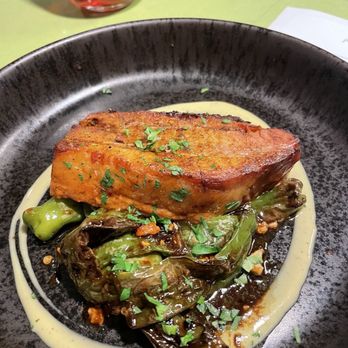 Liberty - Pork belly with shishito peppers and cashew - Tapas/Small Plates Near Me - Fort Myers, Florida Liberty - Pork belly with shishito peppers and cashew - Tapas/Small Plates Near Me - Fort Myers, Florida