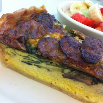 Golden Egg Cafe - Turkey sausage spinach quiche. One of the 3 quiches of the day. Remember to get the homemade banana bread, too. - Breakfast & Brunch Near Me - Ventura, California Golden Egg Cafe - Turkey sausage spinach quiche. One of the 3 quiches of the day. Remember to get the homemade banana bread, too. - Breakfast & Brunch Near Me - Ventura, California