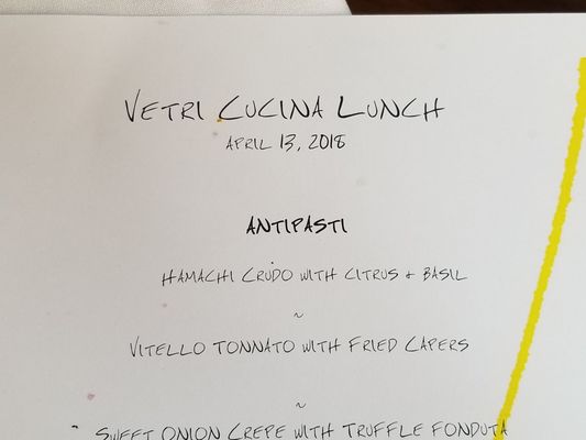 Menu photo 6 Vetri Cucina Philadelphia, PA