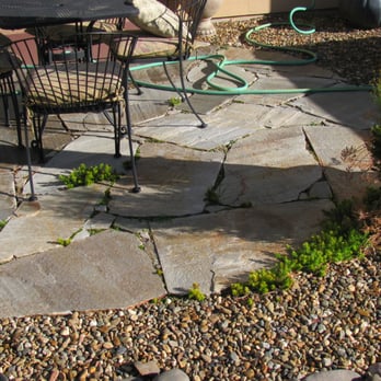 Elkhorn Landscape - flagstone sitting area - Landscaping Near Me Elkhorn Landscape - flagstone sitting area - Landscaping Near Me