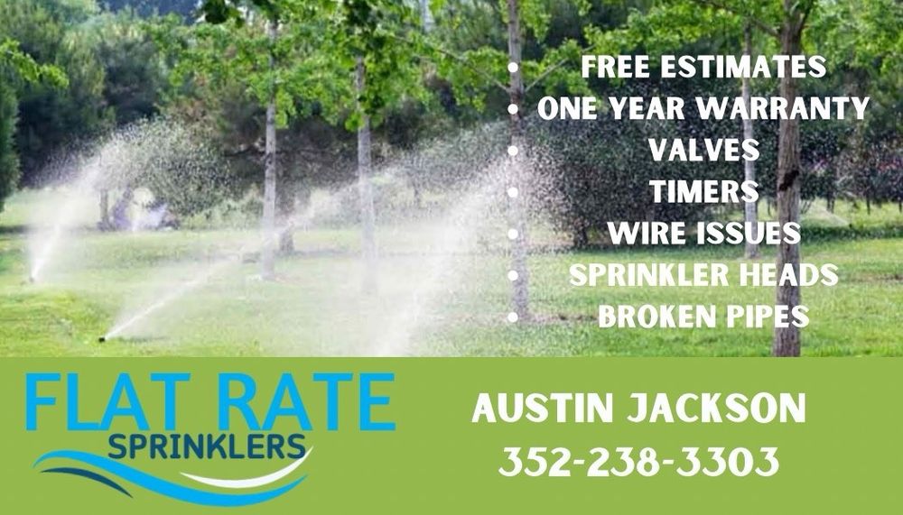 FLAT RATE SPRINKLERS Updated May 2024 New Port Richey, Florida Lawn Services Phone