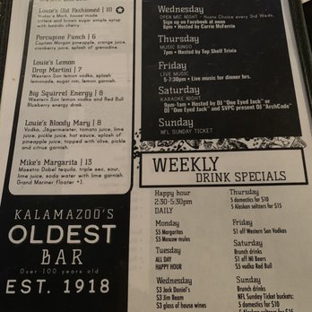 Louie's Trophy House - Menu - American Near Me - Kalamazoo, Michigan