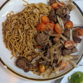 Pang Zi Noodle Shop - Garlic Noodles with Beef sauteed with onions & tomato - Vietnamese Near Me - Goleta, California Pang Zi Noodle Shop - Garlic Noodles with Beef sauteed with onions & tomato - Vietnamese Near Me - Goleta, California