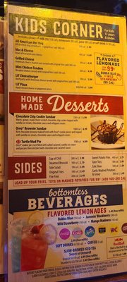 Menu photo 1 Bubba's 33 Waco, TX