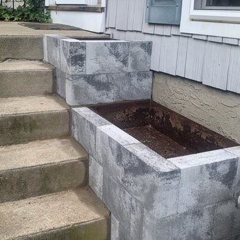 Blue Bay Outdoor Solutions - Before and after photos of our new planter - Masonry/Concrete Near Me - Bay Shore, New York Blue Bay Outdoor Solutions - Before and after photos of our new planter - Masonry/Concrete Near Me - Bay Shore, New York