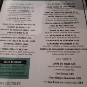 Erizo Market - First page of the menu - Seafood Near Me - Tijuana, BCN Erizo Market - First page of the menu - Seafood Near Me - Tijuana, BCN