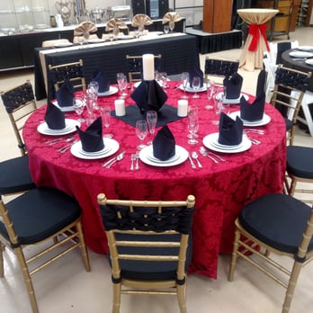 General Rental - Chiavari chairs with black or white seat pads. we offer everything for your linen needs, and also carry dishware. - Party Equipment Rentals Near Me - Racine, Wisconsin