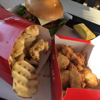 Chick-fil-A - Spicy Chicken Sandwich, Chicken Nuggets, large fry - Fast Food Near Me - Dayton, Ohio