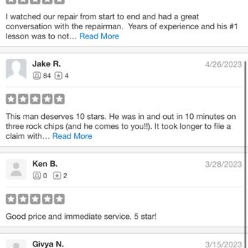 Authentic Auto Glass - Yelp these are all actual customers that left me reviews that you refuse to make public yet you let my competitors leave bad reviews. - Auto Glass Services Near Me Authentic Auto Glass - Yelp these are all actual customers that left me reviews that you refuse to make public yet you let my competitors leave bad reviews. - Auto Glass Services Near Me