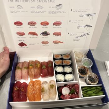 Butterfish Sushi - This was a to-go sushi box and it had absolutely everything you could imagine and more! - Sushi Bars Near Me - Rutherford, New Jersey