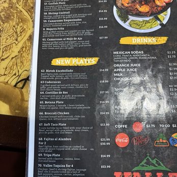 Valles Mexican Restaurant and Bar - Seafood and new plates. Menu 6/25 - Mexican Near Me - Waco, Texas Valles Mexican Restaurant and Bar - Seafood and new plates. Menu 6/25 - Mexican Near Me - Waco, Texas