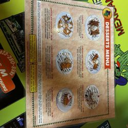 Desert menu