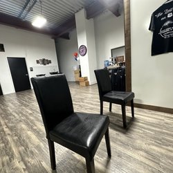The Fade Shop - Back of the Store - YES, there is a cooler with free beer and drinks!