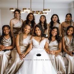 Raquel Chacon Beauty - Bridal beauty for deeper skin tones! Radiant soft glam and flawless hair, styled on-site for a joyful, stress-free wedding morning.