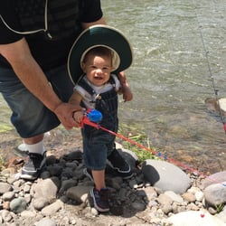 Little Creel - Elijah fishing with grandpa !