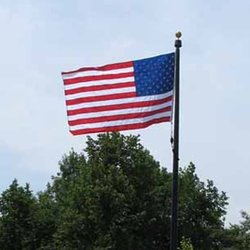 American Flag on flagpole.