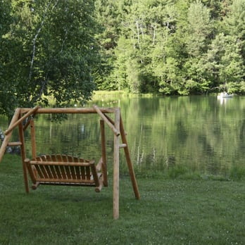 Rustic Barn Campground - view of the pond - Campgrounds Near Me - Corinth, New York
