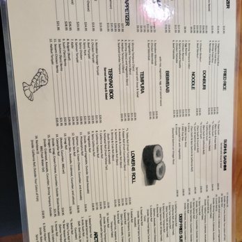 Arctic Sushi - 1 side of the menu - Japanese Near Me - Anchorage, Alaska
