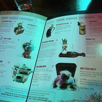 Inside Passage - Amazing drink menu - Cocktail Bars Near Me - Seattle, Washington Inside Passage - Amazing drink menu - Cocktail Bars Near Me - Seattle, Washington