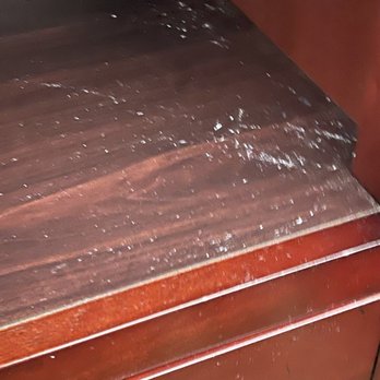 DoubleTree by Hilton Hotel Tulsa Downtown - Dust covering the nightstand. - Hotels Near Me - Tulsa, Oklahoma DoubleTree by Hilton Hotel Tulsa Downtown - Dust covering the nightstand. - Hotels Near Me - Tulsa, Oklahoma