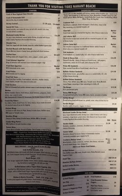 Menu photo 5 Tides Restaurant & Pub Nahant, MA Menu photo 5 Tides Restaurant & Pub Nahant, MA