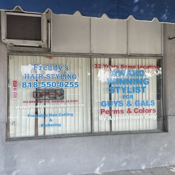 Freddy's Hair Styling - Outside... a view from the street. - Barbers Near Me - Glendale, California