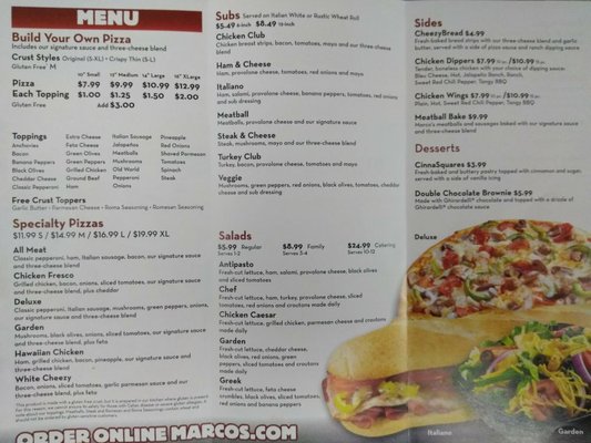 Menu photo 2 Marco's Pizza Lithia, FL