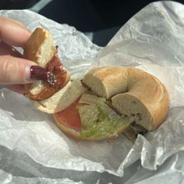 BLT with one piece of bacon. BLT with one piece of bacon.