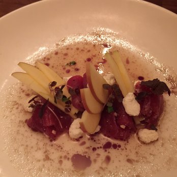 Uchi Dallas - Tuna sashimi with goat cheese and apples - Japanese Near Me - Dallas, Texas Uchi Dallas - Tuna sashimi with goat cheese and apples - Japanese Near Me - Dallas, Texas