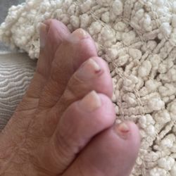 The Pedicure Plus - Toenail polish third toe.