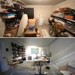 Before and after.