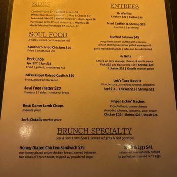 3Seventeen Restaurant & Lounge - Food Menu as of 01/04/2025 - This could possibly change - Southern Near Me - Houston, Texas