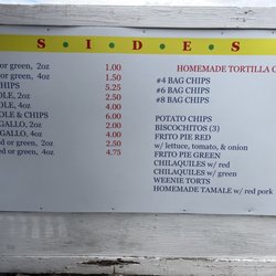 El Parasol - Menu