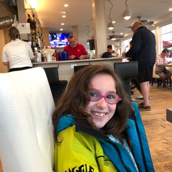 Ogunquit Beach Lobster House - My beautiful girl and the restaurant behind. Beautiful place. - New American Near Me - Ogunquit, Maine