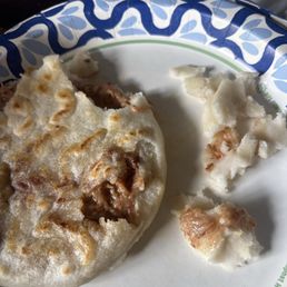 The dough is still raw on this revuelta pupusa The dough is still raw on this revuelta pupusa