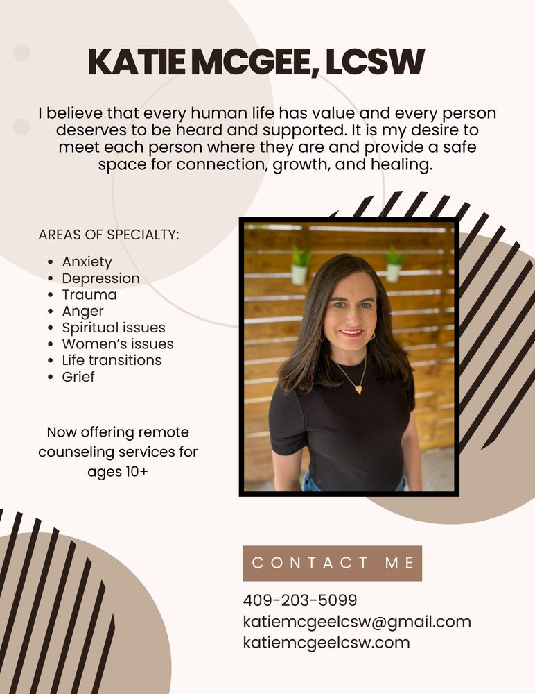 Katie Mcgee - grief counselor in Beaumont, TX