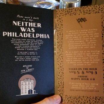 New Liberty Distillery - Booklet - Distilleries Near Me - Philadelphia, Pennsylvania New Liberty Distillery - Booklet - Distilleries Near Me - Philadelphia, Pennsylvania