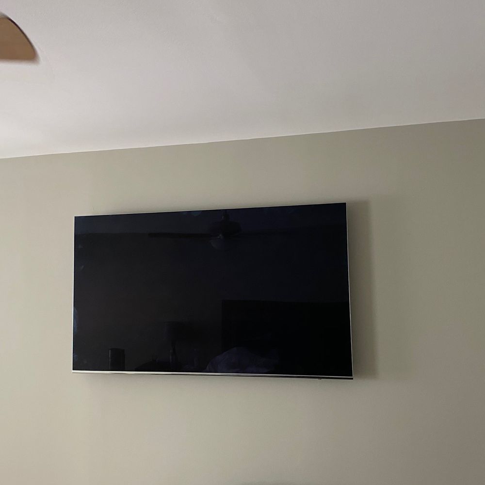 TV mounted in Master Bedroom