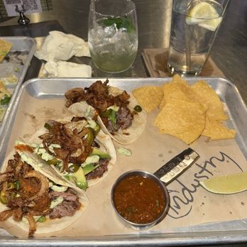 Industry - Brisket tacos - New American Near Me - San Marcos, Texas