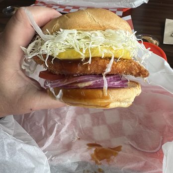 Katsu Burger - Teriyaki chicken. - Burgers Near Me - Seattle, Washington Katsu Burger - Teriyaki chicken. - Burgers Near Me - Seattle, Washington