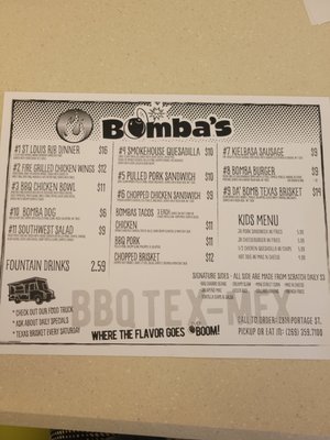 Menu photo 4 Bomba's BBQ Kalamazoo, MI Menu photo 4 Bomba's BBQ Kalamazoo, MI